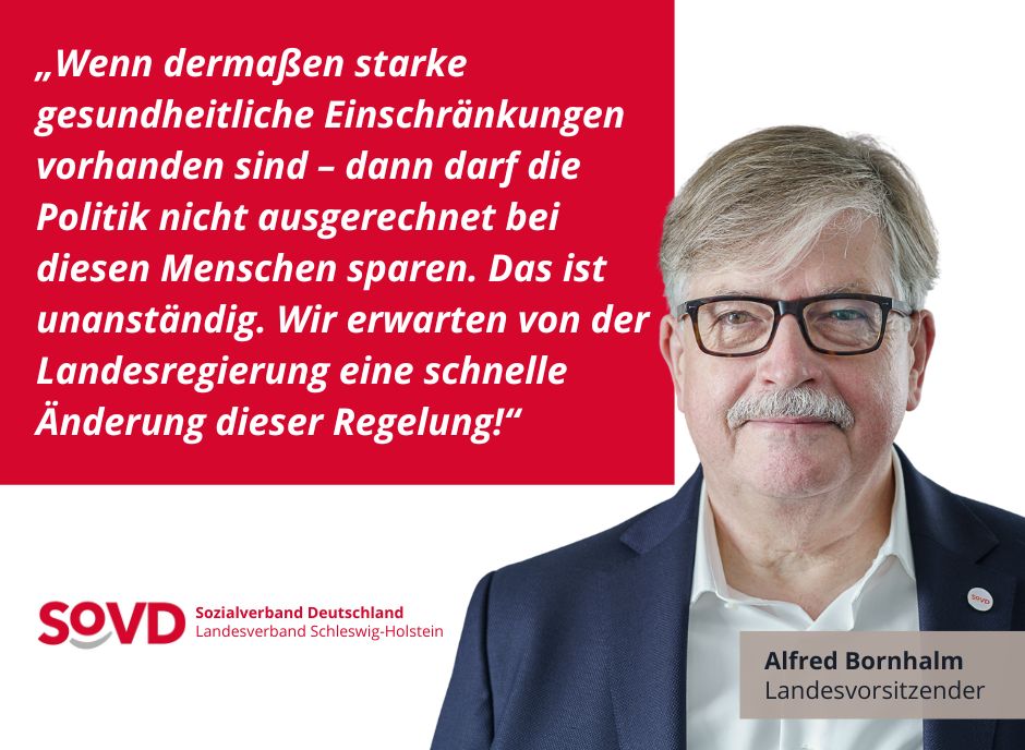 SoVD-Landesvorsitzender Alfred Bornhalm zum Landesblindengeld